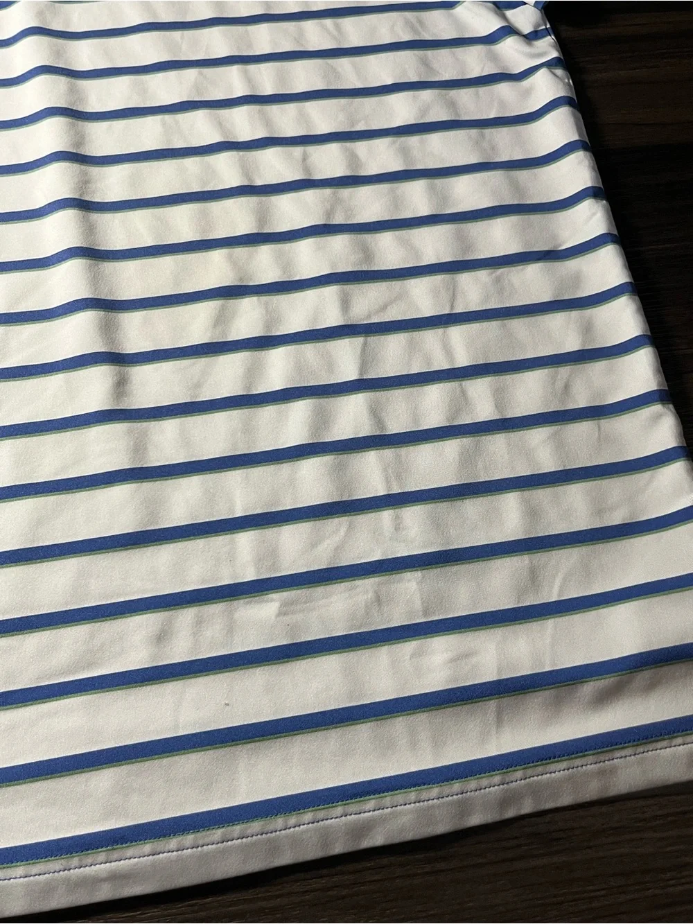 Ralph Lauren RLX Men’s Golf Polo White And Blue Stripes Size XL